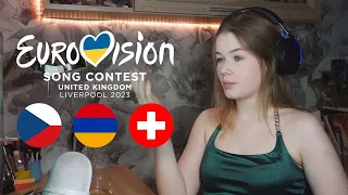 Eurovision 2023 | Реакция на клипы | 1 | Чехия, Швейцария, Армения
