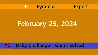 Microsoft Solitaire Collection | Pyramid Expert | February 25, 2024 | Daily Challenges