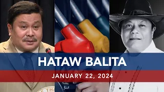 UNTV: HATAW BALITA |  January 22, 2024