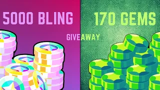 5000 BLING AND 170 GEMS GIVEAWAY!!! #brawlstars