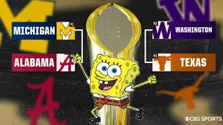 2023 College Football Playoffs Portrayed by SpongeBob