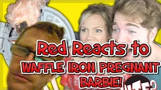 RED REACTS TO  | WAFFLE IRON PREGNANT BARBIE! |