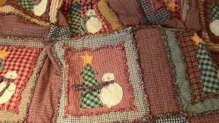 Квилт Rag Quilt: Веселые снеговики. Set: Rag quilt Merry snowmen