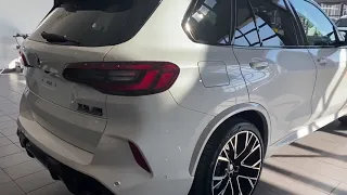 2021 BMW X5 M Competition Mineral white with Sakhir Orange Full Merino Lthr