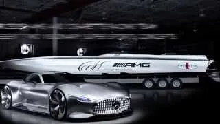 The Mercedes-Benz AMG Vision Gran Turismo & the Cigarette Racing 50' Vision GT Concept