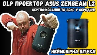 DLP ПРОЕКТОР ASUS ZENBEAM L2 З FULL HD І 4К ДЕКОДИНГОМ, З СЕРТИФІКОВАНИМ ТВ БОКСОМ І БАТАРЕЄЮ