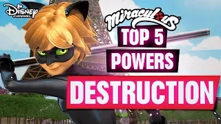 Miraculous Ladybug | Top 5 Powers: #2 DESTRUCTION 🔥| Disney Channel UK