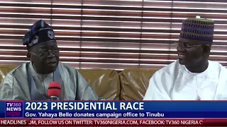 2023 presidential race  Gov. Yahaya Bello donates offices to Tinubu