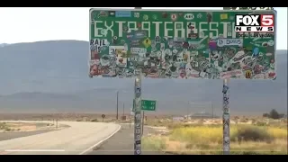 Extraterrestrial Highway sign removed by Nevada Dept of Transportation ahead of Alien event