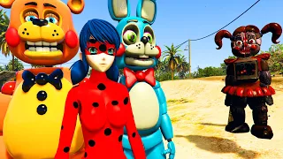 LADY BUG  Toy FREDDY AND BONNY save BABY The Adventures of Animatronics GTA 5 MODS FNAF Multi Pulti