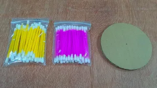 Cotton Buds Reuse Idea | best craft ideas with earbuds | best out of waste