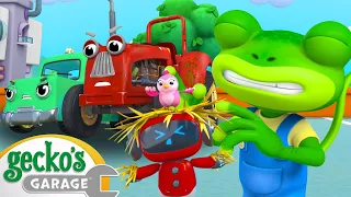 Trevor the Tractor Repairs｜Gecko's Garage｜Funny Cartoon For Kids｜Learning Videos For Toddlers