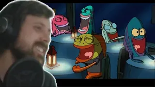 Forsen Reacts to SpongeBob background characters being ruthless