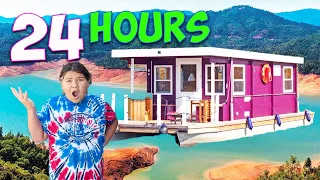 Living in a Tiny Floating House for 24 Hours!