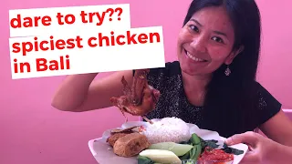 LOCAL Eat in KUTA-BALI |  Spiciest Chicken in Bali? | Pink Tempong Kuta | LOCAL FOOD in BALI