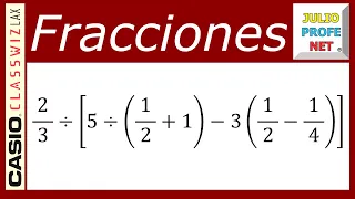 OPERACIONES COMBINADAS CON FRACCIONARIOS - Ejercicio 7 (con CASIO Classwiz fx-991LA X)