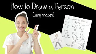 How to Draw People using Shapes | Art Lessons for Kids