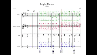 Violin, Ukulele, Xylophone, and Bass playalong Bright Future Song