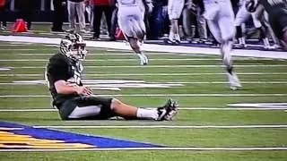 Michigan State vs Baylor kicker knocked out!!!