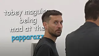 tobey maguire being mad at the paparazzi for 3 minutes and 15 seconds