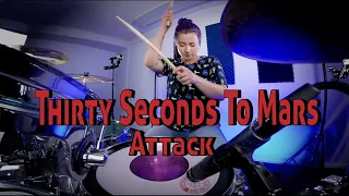 Lindsey Raye Ward - Thirty Seconds To Mars - Attack (Drum Cover) #HitRewindPT3