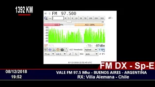 FM DX - Sp-e - VALE 97.5 MHZ BUENOS AIRES - ARGENTINA (EN CHILE)