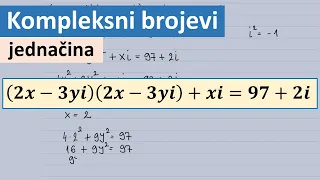 Kompleksni brojevi jednačina - matematika za 2 razred srednje škole