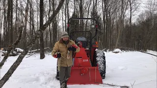 #103 Winter Logging with Farm Tractor and Skidding Winch