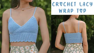 Easy Crochet Lacy Wrap Top Tutorial | Chenda DIY