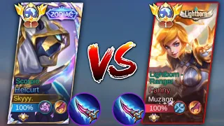 GLOBAL HELCURT VS GLOBAL PRO FANNY🔥 WHO IS THE KING OF DAMAGE? Must Watch - Mobile Legends