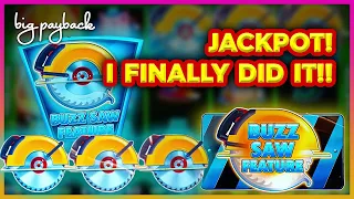 Buzz Saw Feature → JACKPOT!! Huff N' More Puff Slots for the HANDPAY!!!