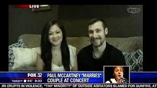 Couple married by Paul McCartney on stage