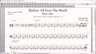 Drum Score World (Sample) - Status Quo - Rockin' All Over The World