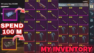 METRO ROYALE SPEND 100 M CASH ON ARMOR AND WEAPON CREATES AND MY INVENTORY / PUBG METRO ROYALE