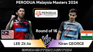 LEE Zii Jia (MAS) vs Kiran GEORGE (IND) | Malaysia Masters 2024 Badminton