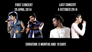 Zayn Malik Long Hair Evolution during Where We Are Tour - with song