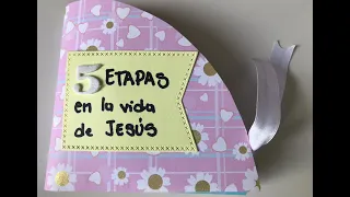 Manualidad Cinco Etapas en la vida de Jesús/Escuela Dominical/Imprimibles gratis