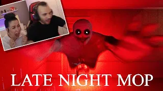 ÇIĞLIK ATMAKTAN ağız yamultan oyun oynuyoruz! 💀 ŞEYTANLI EVDE temizlik (Late Night Mop 🧹)