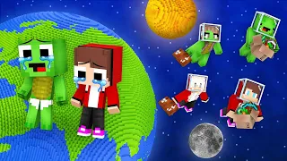 Baby Mikey and Baby JJ Are All ALONE On The Planet in Minecraft (Maizen)