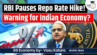 RBI Repo Rate Pause: Monetary Policy and its Implications on Indian Economy | StudyIQ IAS | UPSC