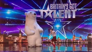 Britain's Got Talent 2016 S10E05 Vadik The Kilted Talking Mime Dance Fights Polar Bear Full Audition