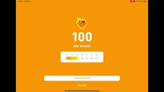 Duolingo 100 day streak