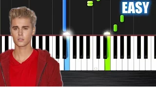 Justin Bieber - Love Yourself - EASY Piano Tutorial by PlutaX - Synthesia