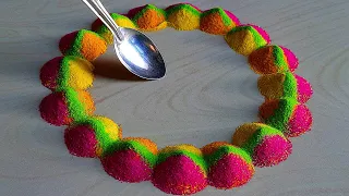 #1537 satisfying video | navratri rangoli designs | diwali rangoli design | kolam