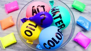 Making Slime with Balloons & Satisfying Rainbow Clay Mixing Relaxing ASMR Video!