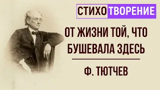 «От жизни той, что бушевала здесь». Ф. Тютчев. Анализ стихотворения