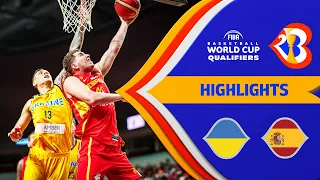 🇺🇦 UKR - 🇪🇸 ESP | Basketball Highlights - #FIBAWC 2023 Qualifiers