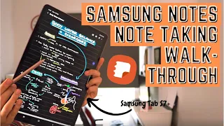 Samsung Notes Note Taking Walk-Through | Tab S7+ Demo | Tips/Tricks |