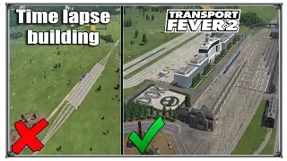 Time lapse building | Transport Fever 2 Перестройка станции Марганец (жд игры)