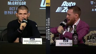 Empty theater creates odd scene for Conor McGregor's antics at UFC 229 news conference